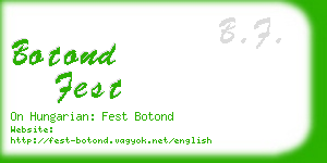 botond fest business card
